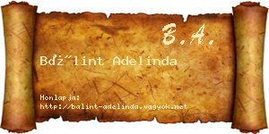Bálint Adelinda névjegykártya